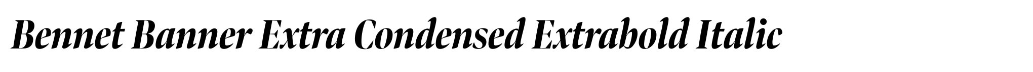 Bennet Banner Extra Condensed Extrabold Italic image